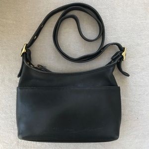 Coach No. G2P-9136 black leather cross body bag